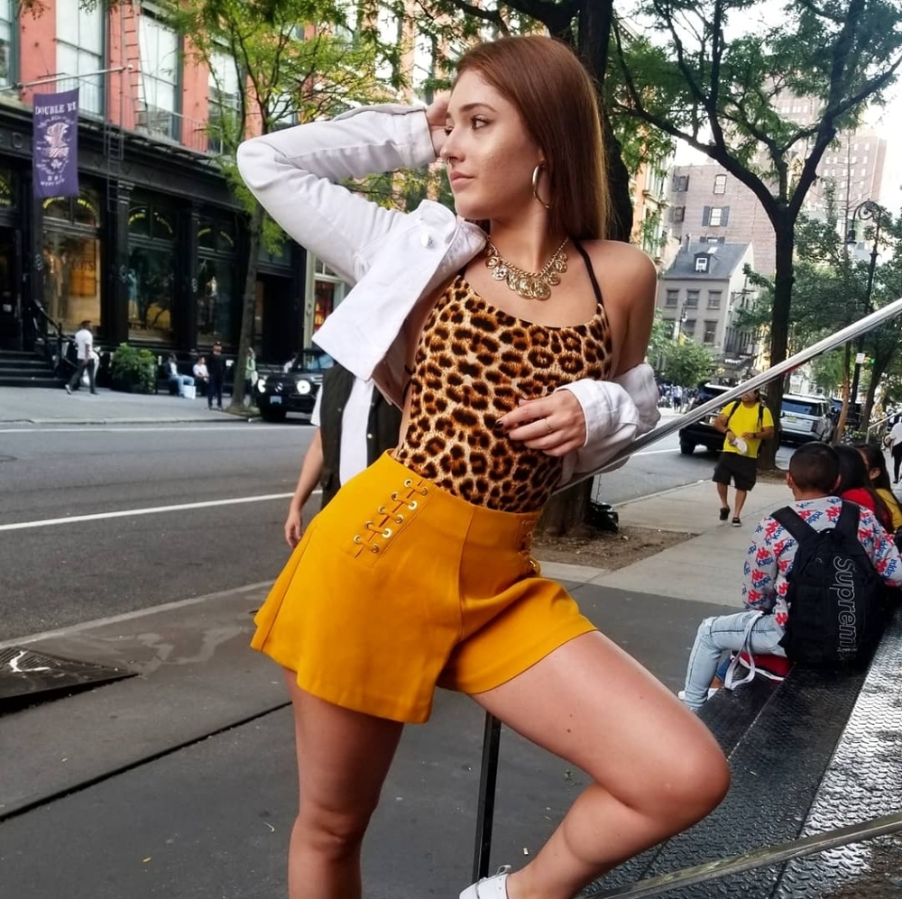Marciano Lace Up Shorts Mustard